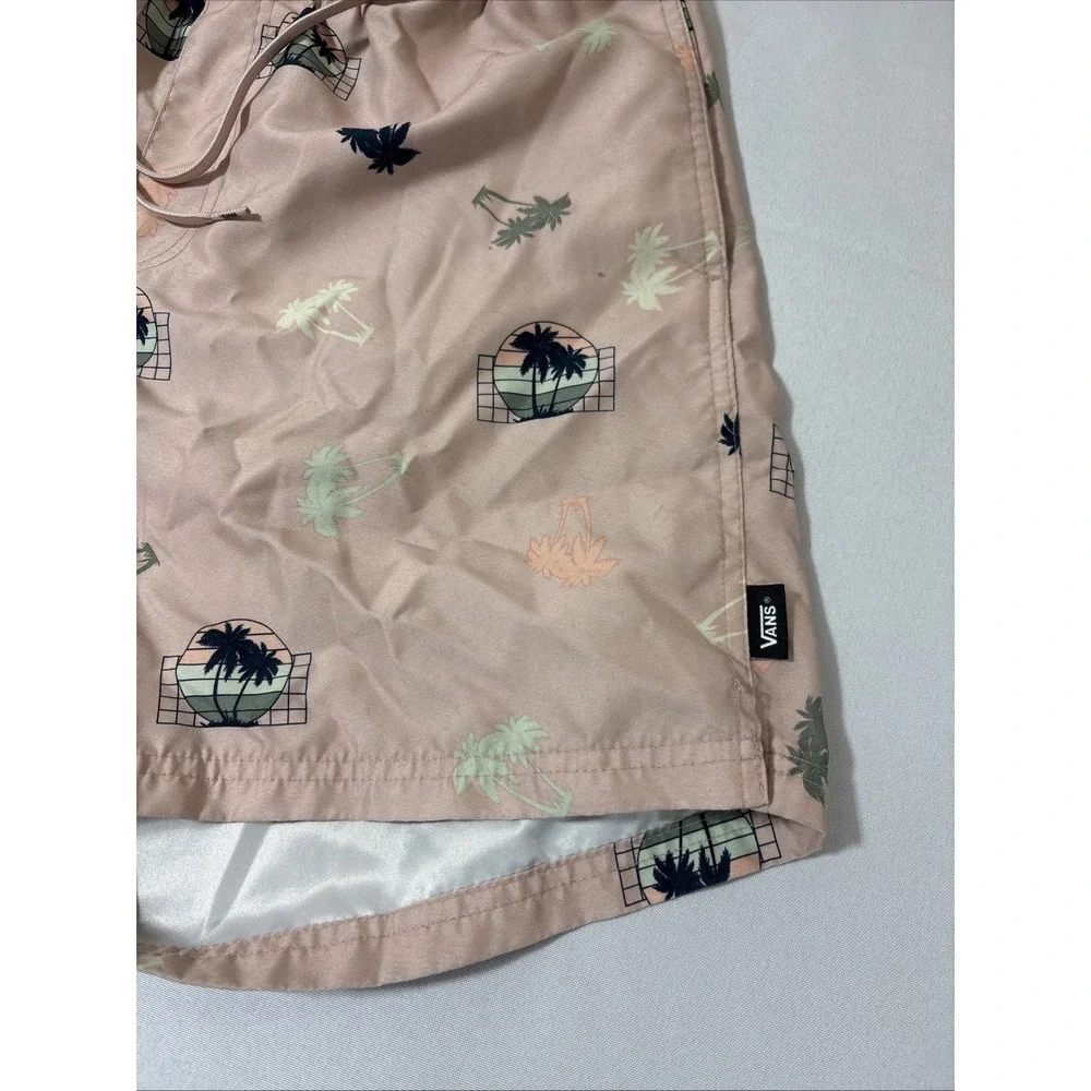 Vans Men's‎ Swim Trunks Board Shorts Tropical Floral Pink Size Medium